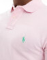 Фото #2 товара Polo Ralph Lauren icon logo pique polo slim fit in pink