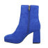 Corkys Slug Bug Round Toe Platform Booties Womens Blue Dress Boots 80-0047-423