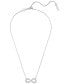 ფოტო #2 პროდუქტის Rhodium-Plated Crystal Infinity Pendant Necklace, 15" + 2-3/4" extender