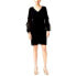 Фото #1 товара Thalia Sodi Women's Ruffled Sleeve Illusion Shift Dress Black S