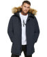 Men's Long Parka with Faux-Fur Lined Hood