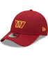 ფოტო #3 პროდუქტის Men's Burgundy Washington Commanders Logo Essential 9Forty Adjustable Hat