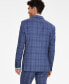 Фото #2 товара Men's Slim-Fit Wool Blend Stretch Plaid Suit Separate Jacket