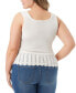 Фото #2 товара Trendy Plus Size Sierra Drawstring Sweater Tank Top