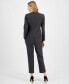 Single-Button Blazer and Slim-Fit Pantsuit, Regular and Petite Sizes