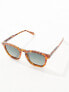 Quay jackpot round sunglasses in honey tort with green polarised lens