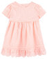 Фото #7 товара Baby Metallic Eyelet Babydoll Dress 12M