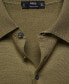 Фото #7 товара Men's 100% Merino Wool Long- Sleeved Polo Shirt