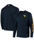 Фото #1 товара Men's PFG Navy West Virginia Mountaineers Terminal Tackle Omni-Shade Long Sleeve T-shirt