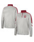 Men's Gray, Crimson Indiana Hoosiers Bushwood Fleece Quarter-Zip Jacket