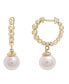 ფოტო #1 პროდუქტის Cultured Freshwater Pearl Fashion Earrings in 14K Yellow Gold