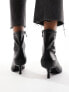 Фото #5 товара Stradivarius kitten heel boot in black