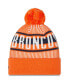 Фото #2 товара Men's Orange Denver Broncos Striped Cuffed Knit Hat with Pom