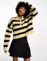 Фото #8 товара Noisy May half zip jumper in black & cream stripe