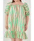 Фото #1 товара Plus Size Stripe Babydoll Dress