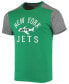 ფოტო #3 პროდუქტის Men's Kelly Green, Heathered Gray New York Jets Gridiron Classics Field Goal Slub T-shirt
