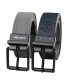 ფოტო #3 პროდუქტის Big Boys Casual Two-in-One Reversible Roller Bar Buckle Jean Belt