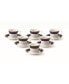 Фото #1 товара 12 Piece 2oz Espresso Cup and Saucer Set, Service for 6