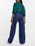 Фото #3 товара Monki wide leg cargo jeans in blue