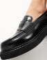 & Other Stories leather chunky loafers in black