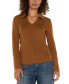 Фото #1 товара Women's Rib-Knit Collared Sweater