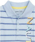 ფოტო #3 პროდუქტის Baby Boys Short Sleeve Knit Polo Striped Romper