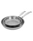 Фото #1 товара Clad H3 Stainless Steel 2 Piece 8" and 10" Fry Pan Set