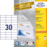 Avery Zweckform Avery 3489 - White - Rectangle - Permanent - 70 x 29.7 mm - A4 - Paper