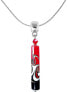 Passionate necklace Red Black with a unique Pearl Lampglas NPR12