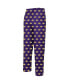 Men's Purple Los Angeles Lakers Allover Logo Print Gauge Sleep Pants