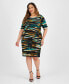 ფოტო #1 პროდუქტის Plus Size Tiered Sheath Dress