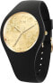 Фото #1 товара Ice-Watch - ICE flower Black chic - Schwarze Damenuhr mit Silikonarmband - 019207 (Medium)