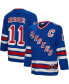 ფოტო #1 პროდუქტის Men's Mark Messier Blue New York Rangers 1993 Blue Line Player Jersey