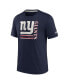 Фото #3 товара Men's Navy New York Giants Wordmark Logo Tri-Blend T-shirt