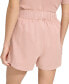 Women's Washed Linen High Rise Pull On Pleated Shorts