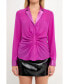 Фото #1 товара Women's Front Ruched Chiffon Blouse