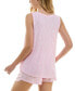 ფოტო #4 პროდუქტის Women's 2-Pc. Pointelle Tank Pajamas Set