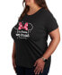 ფოტო #3 პროდუქტის Trendy Plus Size Minnie Mouse Graphic T-shirt