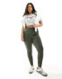 In The Style Plus high waist legging in khaki