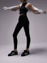 Фото #1 товара Topshop Petite ribbed seamless legging in black