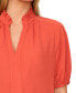 ფოტო #3 პროდუქტის Women's Split-Neck Puff-Sleeve Blouse