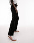 Фото #2 товара Topshop Tall stretchy velvet cord flare trouser in black