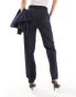 Фото #8 товара Mango tailored cigarette trousers in navy