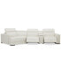 Фото #30 товара Jenneth 4Pc Leather Cuddler Sectional with 2 Power Recliners, Created for Macy's
