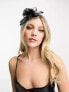 Фото #1 товара My Accessories London floral fascinator headband in black mesh