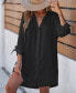 Фото #2 товара Women's V-Neck Button Front Cover-Up Dress