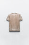 Slub knit devoré faded-effect t-shirt