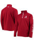 Men's Crimson Alabama Crimson Tide Terminal Tackle Fleece Raglan Omni-Shade Quarter-Zip Jacket