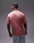 Topman premium oversized polo in pink