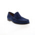 Фото #2 товара Bruno Magli Encino BM1ENCN1 Mens Blue Suede Loafers & Slip Ons Casual Shoes